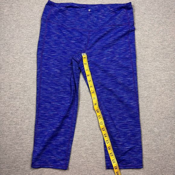 Athleta Small Mid Rise Crop Leggings Purple 722061-01 Supportive Stretchy - Picture 8 of 10